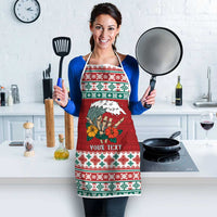 Shaka Sign Skull Mele Kalikimaka Personalized Apron Hawaiian Quilt Pattern - Polynesian Pride