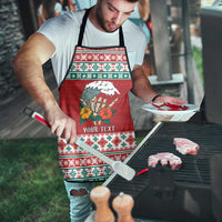 Shaka Sign Skull Mele Kalikimaka Personalized Apron Hawaiian Quilt Pattern - Polynesian Pride