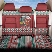 Shaka Sign Skull Mele Kalikimaka Personalized Back Car Seat Cover Hawaiian Quilt Pattern - Polynesian Pride