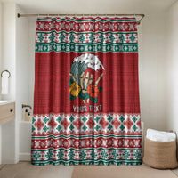 Shaka Sign Skull Mele Kalikimaka Personalized Bathroom Set Hawaiian Quilt Pattern - Polynesian Pride