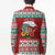 Shaka Sign Skull Mele Kalikimaka Personalized Blazer Hawaiian Quilt Pattern - Polynesian Pride