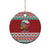 Shaka Sign Skull Mele Kalikimaka Personalized Ceramic Ornament Hawaiian Quilt Pattern - Polynesian Pride