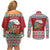 Shaka Sign Skull Mele Kalikimaka Personalized Couples Matching Off Shoulder Short Dress and Long Sleeve Button Shirt Hawaiian Quilt Pattern - Polynesian Pride
