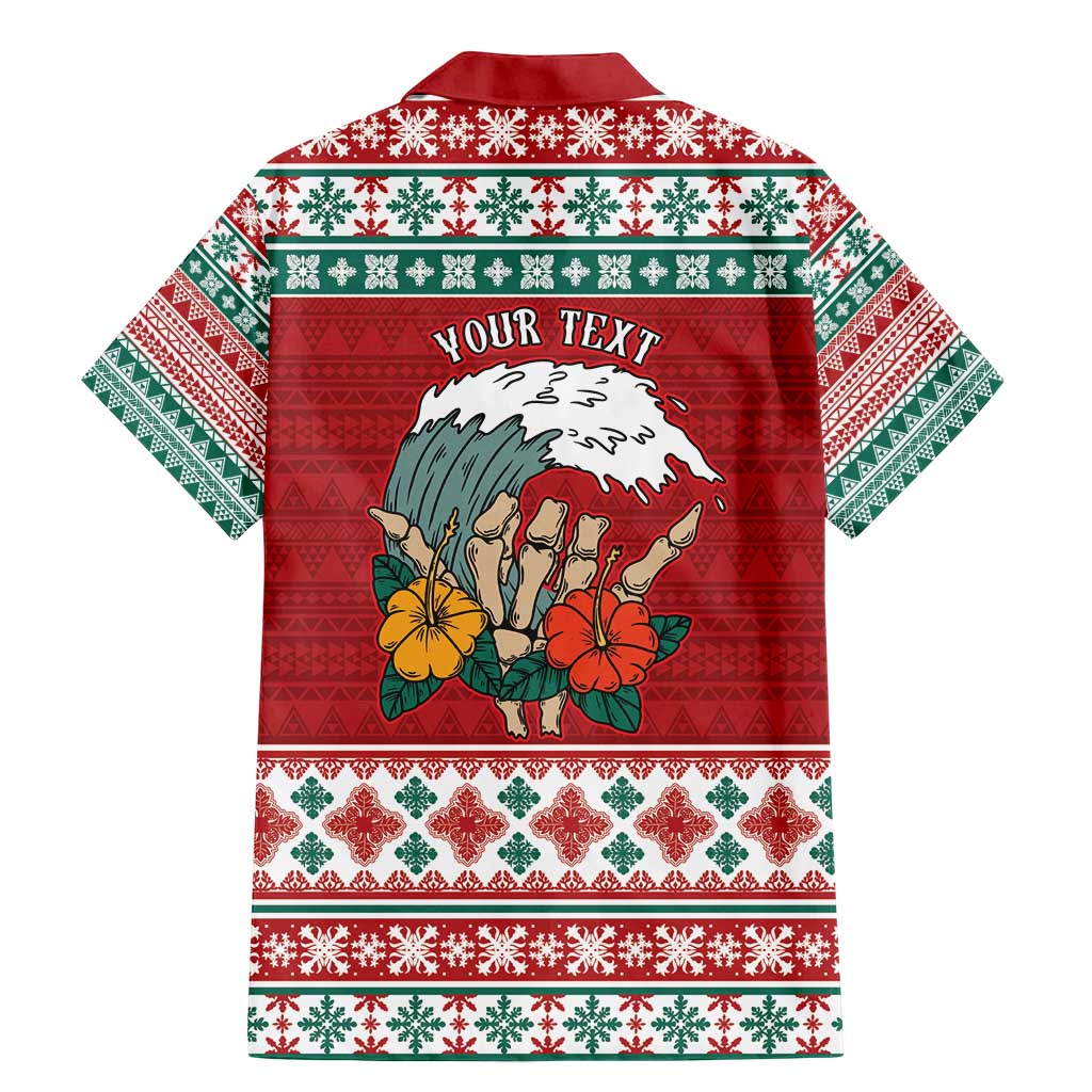 Shaka Sign Skull Mele Kalikimaka Personalized Family Matching Mermaid Dress and Hawaiian Shirt Hawaiian Quilt Pattern - Polynesian Pride