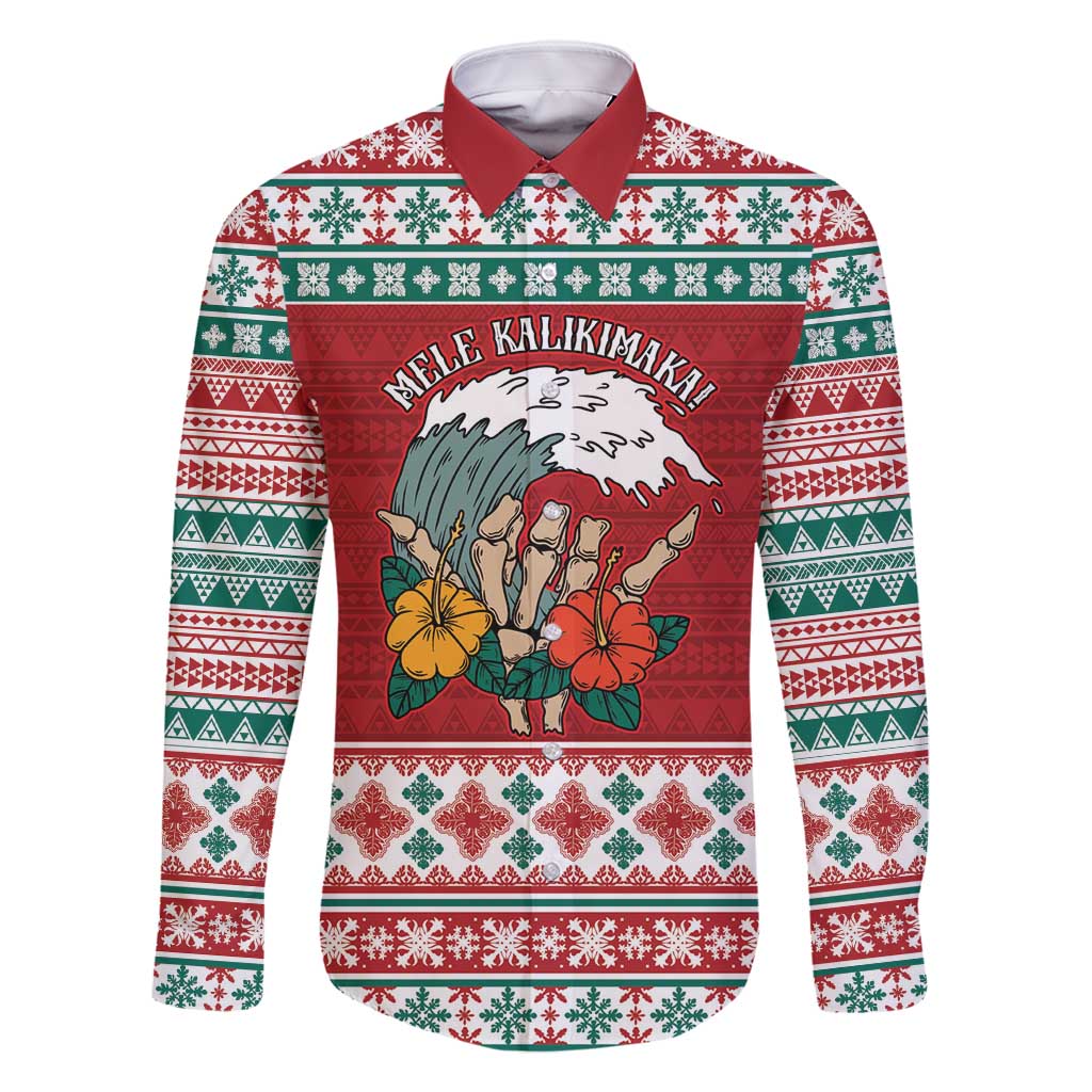 Shaka Sign Skull Mele Kalikimaka Personalized Family Matching Mermaid Dress and Hawaiian Shirt Hawaiian Quilt Pattern - Polynesian Pride