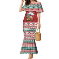 Shaka Sign Skull Mele Kalikimaka Personalized Family Matching Mermaid Dress and Hawaiian Shirt Hawaiian Quilt Pattern - Polynesian Pride