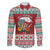Shaka Sign Skull Mele Kalikimaka Personalized Family Matching Off The Shoulder Long Sleeve Dress and Hawaiian Shirt Hawaiian Quilt Pattern - Polynesian Pride