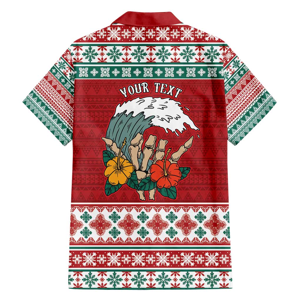 Shaka Sign Skull Mele Kalikimaka Personalized Family Matching Puletasi and Hawaiian Shirt Hawaiian Quilt Pattern - Polynesian Pride