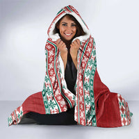 Shaka Sign Skull Mele Kalikimaka Personalized Hooded Blanket Hawaiian Quilt Pattern - Polynesian Pride