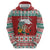 Shaka Sign Skull Mele Kalikimaka Personalized Hoodie Hawaiian Quilt Pattern - Polynesian Pride