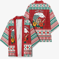 Shaka Sign Skull Mele Kalikimaka Personalized Kimono Hawaiian Quilt Pattern - Polynesian Pride