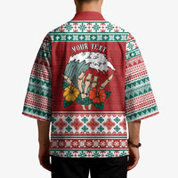 Shaka Sign Skull Mele Kalikimaka Personalized Kimono Hawaiian Quilt Pattern - Polynesian Pride