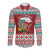 Shaka Sign Skull Mele Kalikimaka Personalized Long Sleeve Button Shirt Hawaiian Quilt Pattern - Polynesian Pride