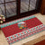 Shaka Sign Skull Mele Kalikimaka Personalized Rubber Doormat Hawaiian Quilt Pattern - Polynesian Pride