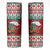 Shaka Sign Skull Mele Kalikimaka Personalized Skinny Tumbler Hawaiian Quilt Pattern - Polynesian Pride