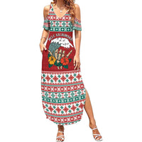 Shaka Sign Skull Mele Kalikimaka Personalized Summer Maxi Dress Hawaiian Quilt Pattern - Polynesian Pride