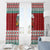 Shaka Sign Skull Mele Kalikimaka Personalized Window Curtain Hawaiian Quilt Pattern - Polynesian Pride