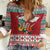 Shaka Sign Skull Mele Kalikimaka Personalized Women Casual Shirt Hawaiian Quilt Pattern - Polynesian Pride
