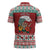 Shaka Sign Skull Mele Kalikimaka Personalized Zipper Polo Shirt Hawaiian Quilt Pattern - Polynesian Pride
