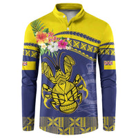 Niue Coconut Crab Button Sweatshirt Rock of Polynesia