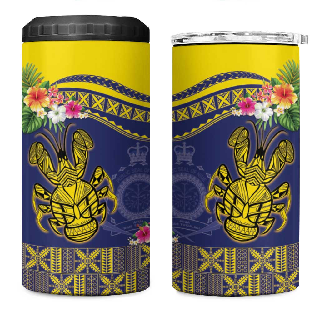 Niue Coconut Crab 4 in 1 Can Cooler Tumbler Rock of Polynesia