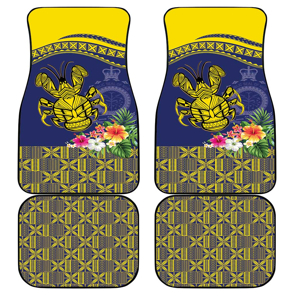 Niue Coconut Crab Car Mats Rock of Polynesia