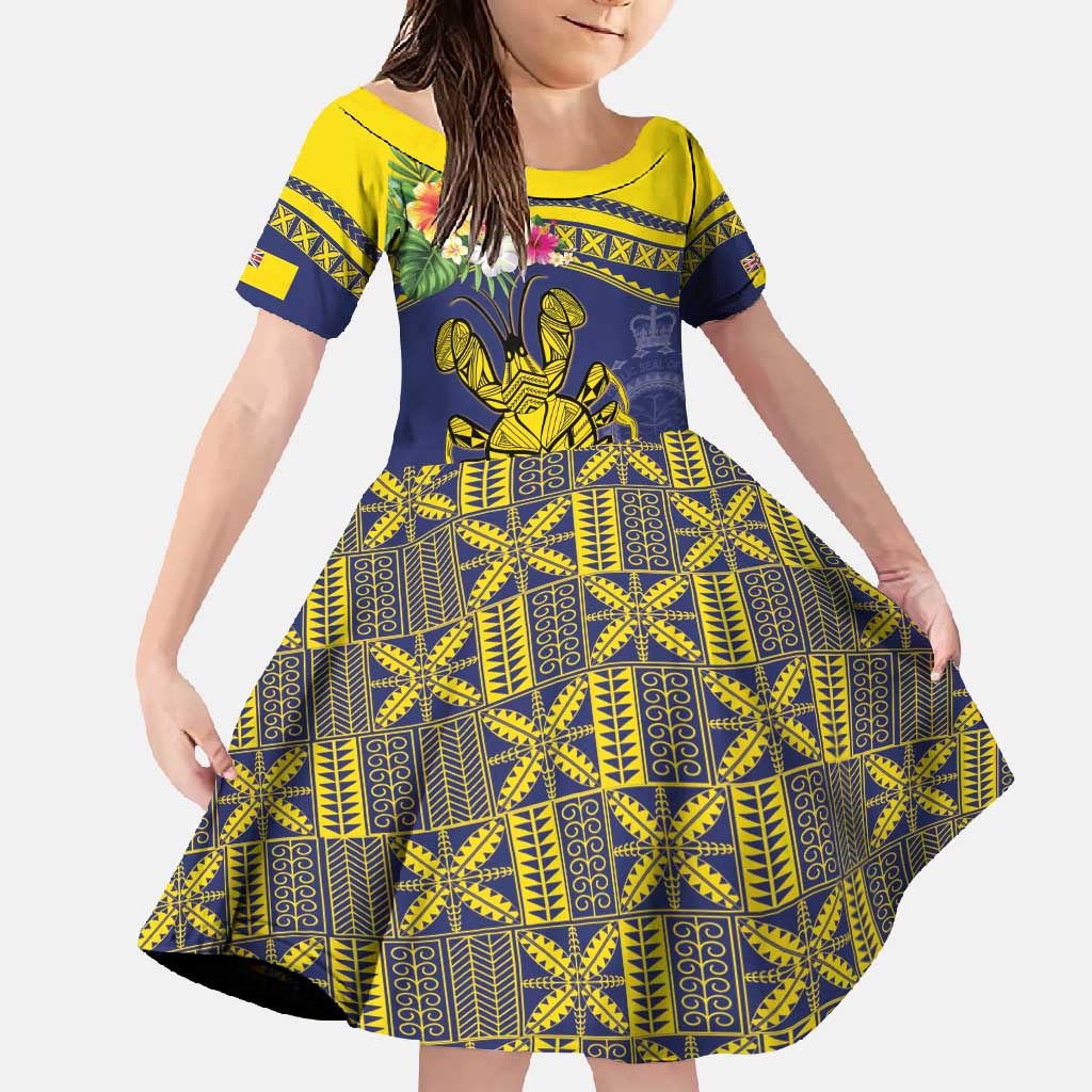 Niue Coconut Crab Family Matching Summer Maxi Dress and Hawaiian Shirt Rock of Polynesia