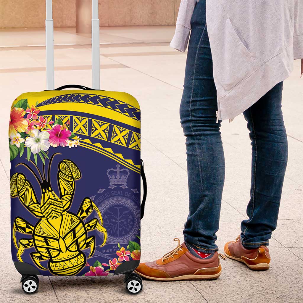 Niue Coconut Crab Luggage Cover Rock of Polynesia LT9 Gold - Polynesian Pride