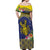 Niue Coconut Crab Off Shoulder Maxi Dress Rock of Polynesia