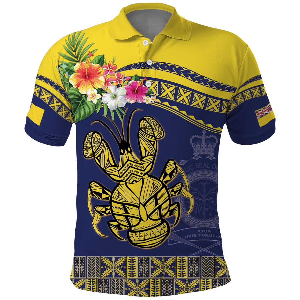 Niue Coconut Crab Polo Shirt Rock of Polynesia