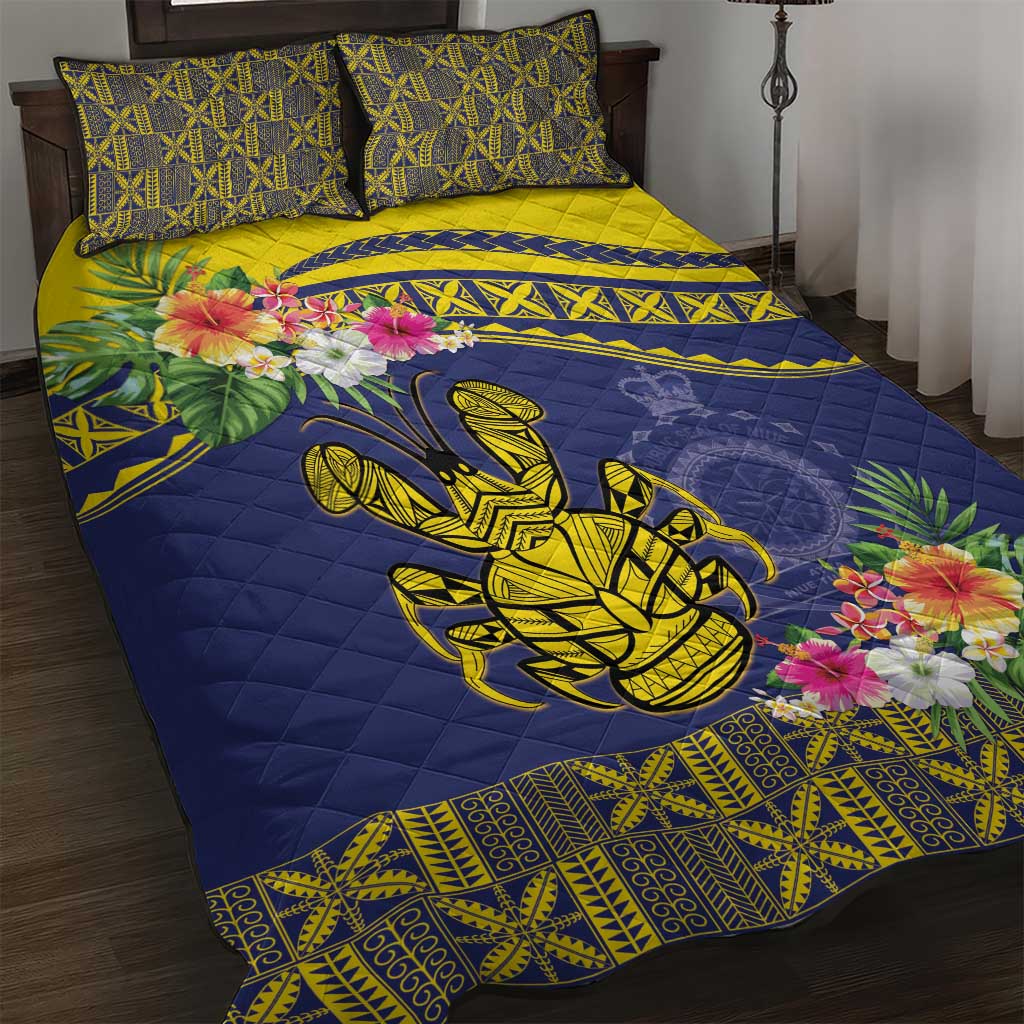 Niue Coconut Crab Quilt Bed Set Rock of Polynesia