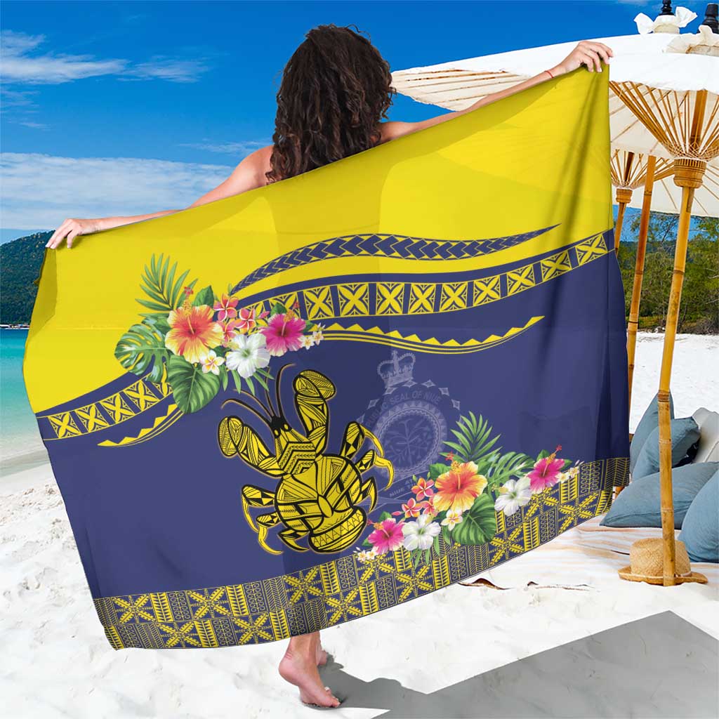 Niue Coconut Crab Sarong Rock of Polynesia LT9 One Size 44 x 66 inches Gold - Polynesian Pride