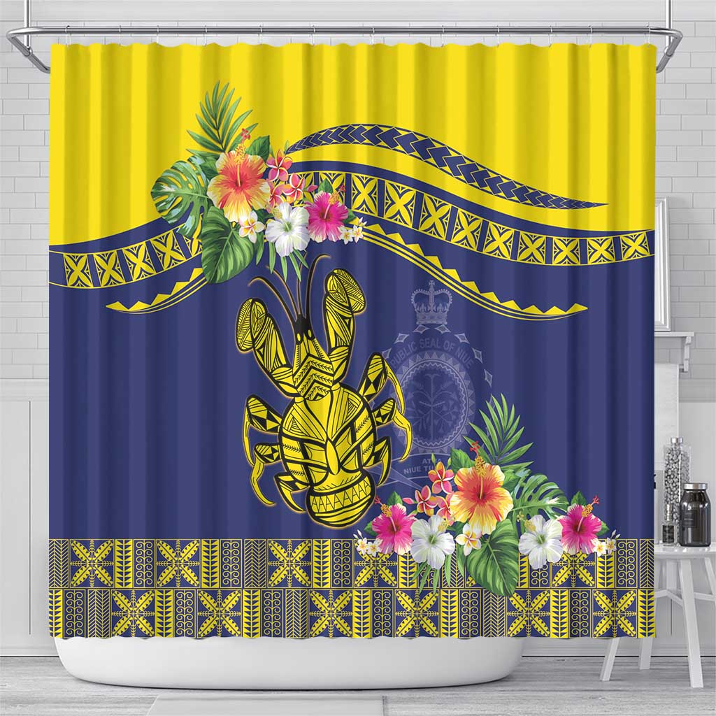 Niue Coconut Crab Shower Curtain Rock of Polynesia LT9 - Polynesian Pride