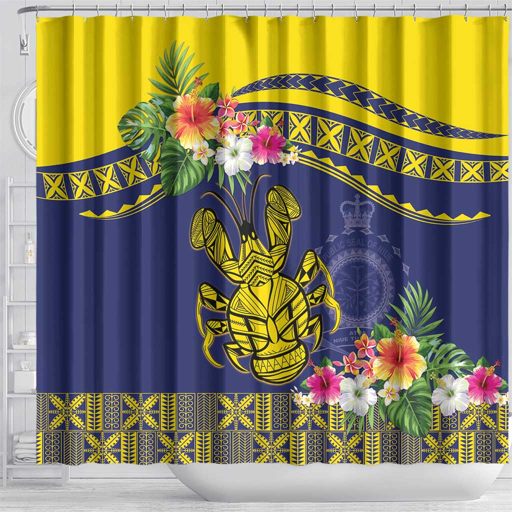 Niue Coconut Crab Shower Curtain Rock of Polynesia LT9 - Polynesian Pride