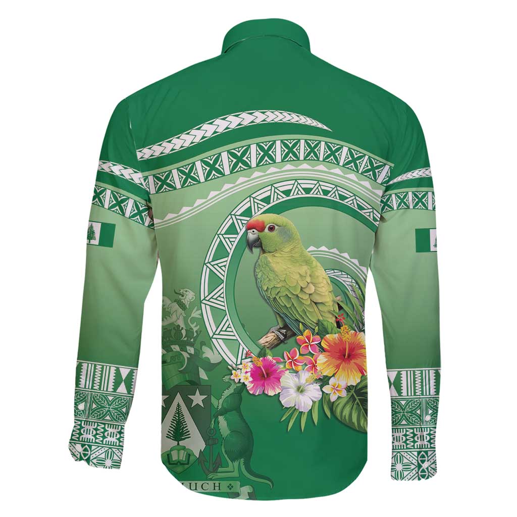 Norfolk Parakeet Tropical Family Matching Mermaid Dress and Hawaiian Shirt Norfolk Island Tribal Pattern LT9 - Polynesian Pride