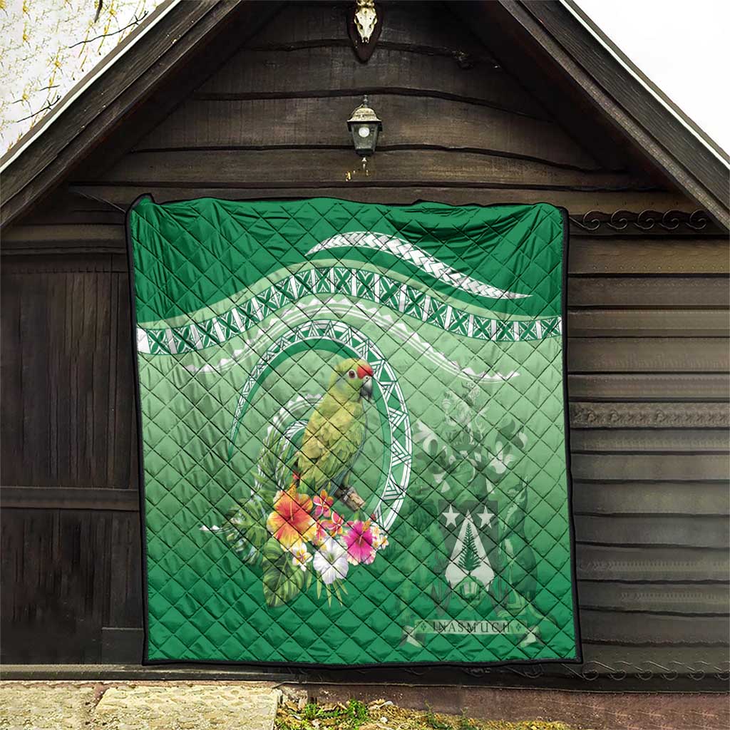 Norfolk Parakeet Tropical Quilt Norfolk Island Tribal Pattern