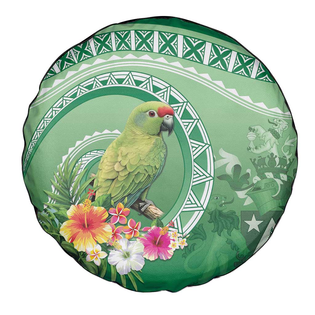 Norfolk Parakeet Tropical Spare Tire Cover Norfolk Island Tribal Pattern