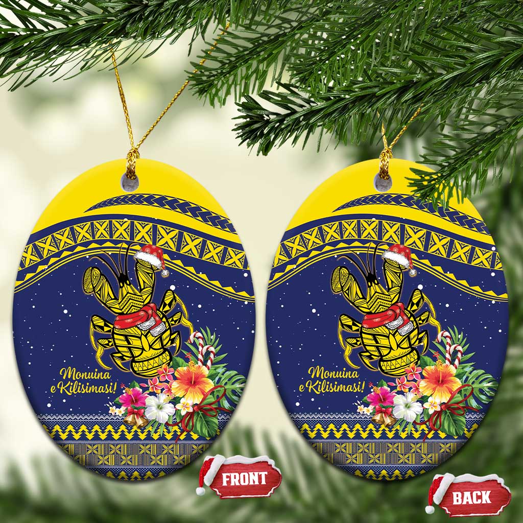 Monuina e Kilisimasi Niue Christmas Ceramic Ornament Niuean Tribal Pattern