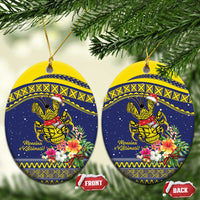 Monuina e Kilisimasi Niue Christmas Ceramic Ornament Niuean Tribal Pattern