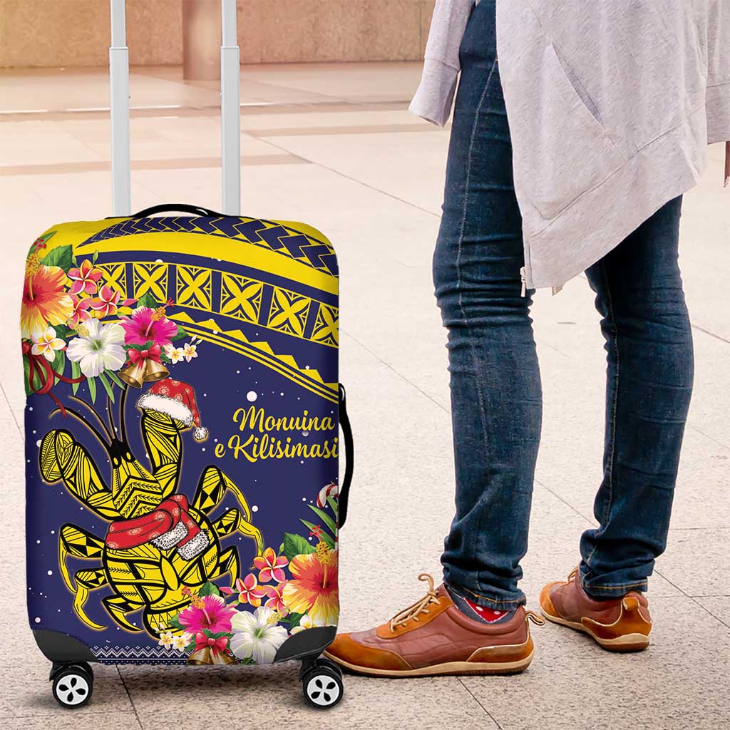 Monuina e Kilisimasi Niue Christmas Luggage Cover Niuean Tribal Pattern LT9 Gold - Polynesian Pride