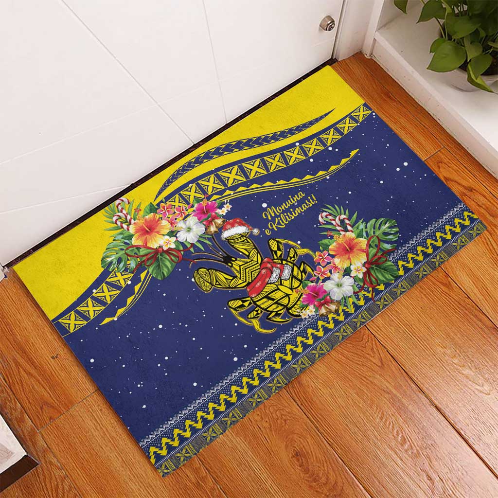 Monuina e Kilisimasi Niue Christmas Rubber Doormat Niuean Tribal Pattern