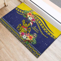 Monuina e Kilisimasi Niue Christmas Rubber Doormat Niuean Tribal Pattern