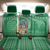 Norfolk Island Pine Tree Christmas Back Car Seat Cover Coat of Arm and Polynesian Pattern LT9 - Polynesian Pride