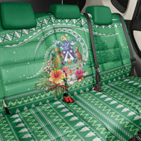 Norfolk Island Pine Tree Christmas Back Car Seat Cover Coat of Arm and Polynesian Pattern LT9 - Polynesian Pride