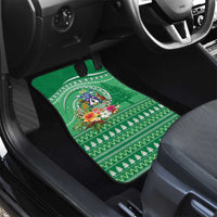 Norfolk Island Pine Tree Christmas Car Mats Coat of Arm and Polynesian Pattern LT9 - Polynesian Pride