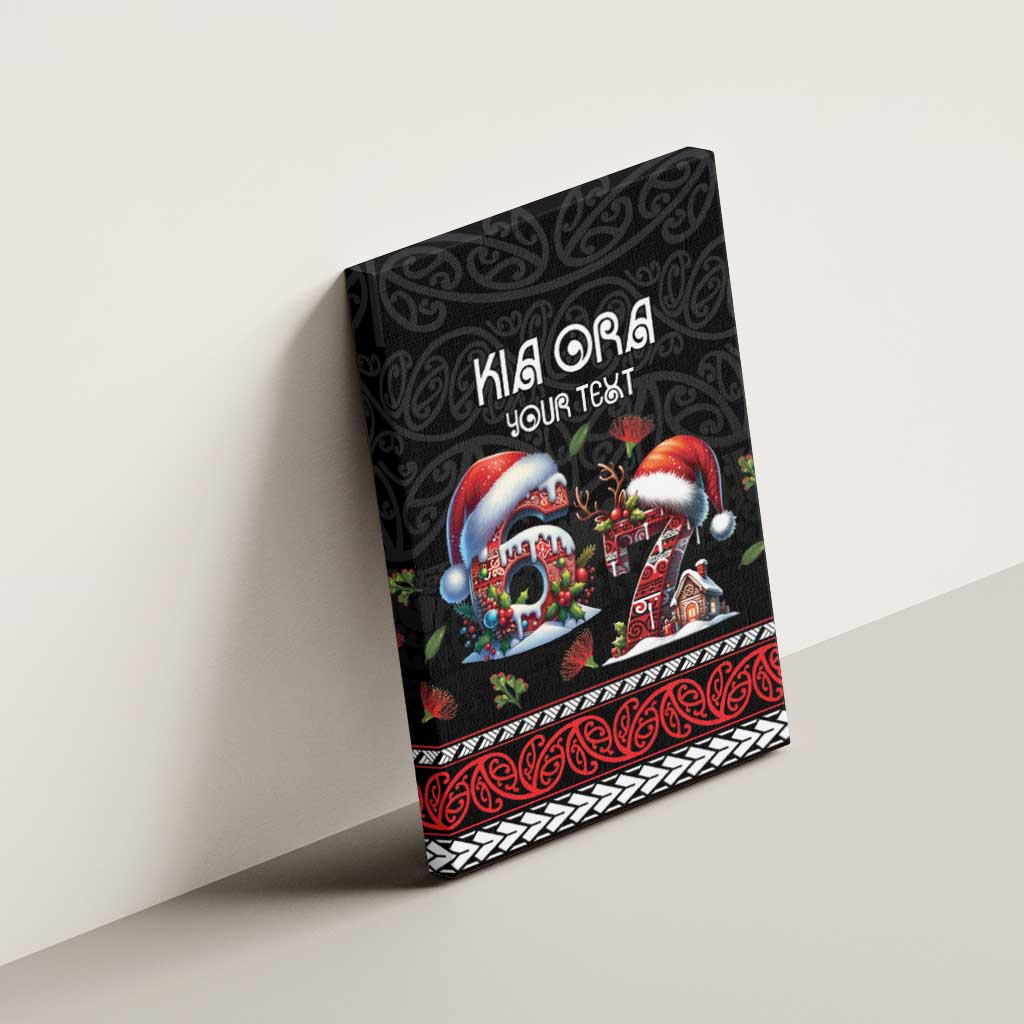 Aotearoa Six Seven Personalized Canvas Wall Art New Zealand Funny Christmas - Polynesian Pride