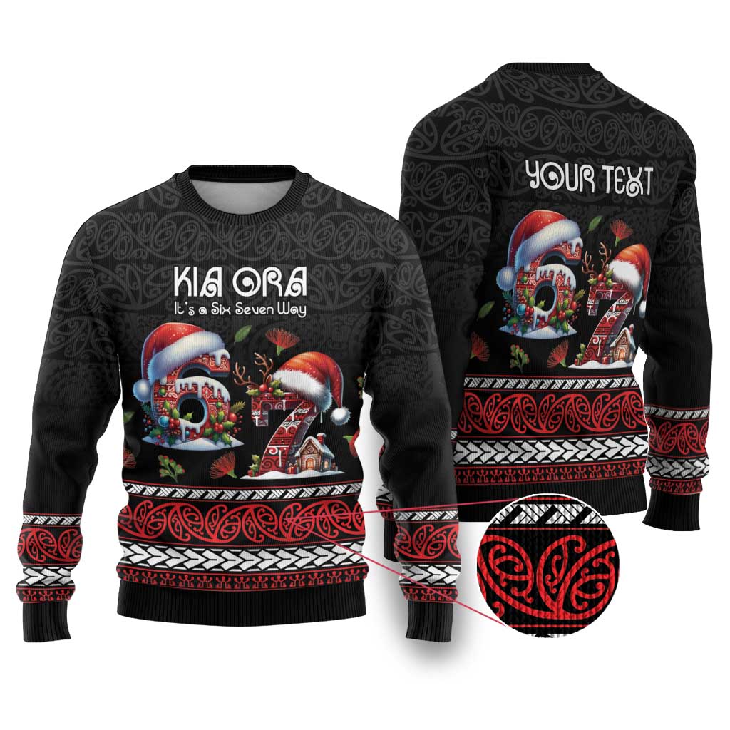 Aotearoa Six Seven Personalized Ugly Christmas Sweater New Zealand Funny Christmas - Polynesian Pride