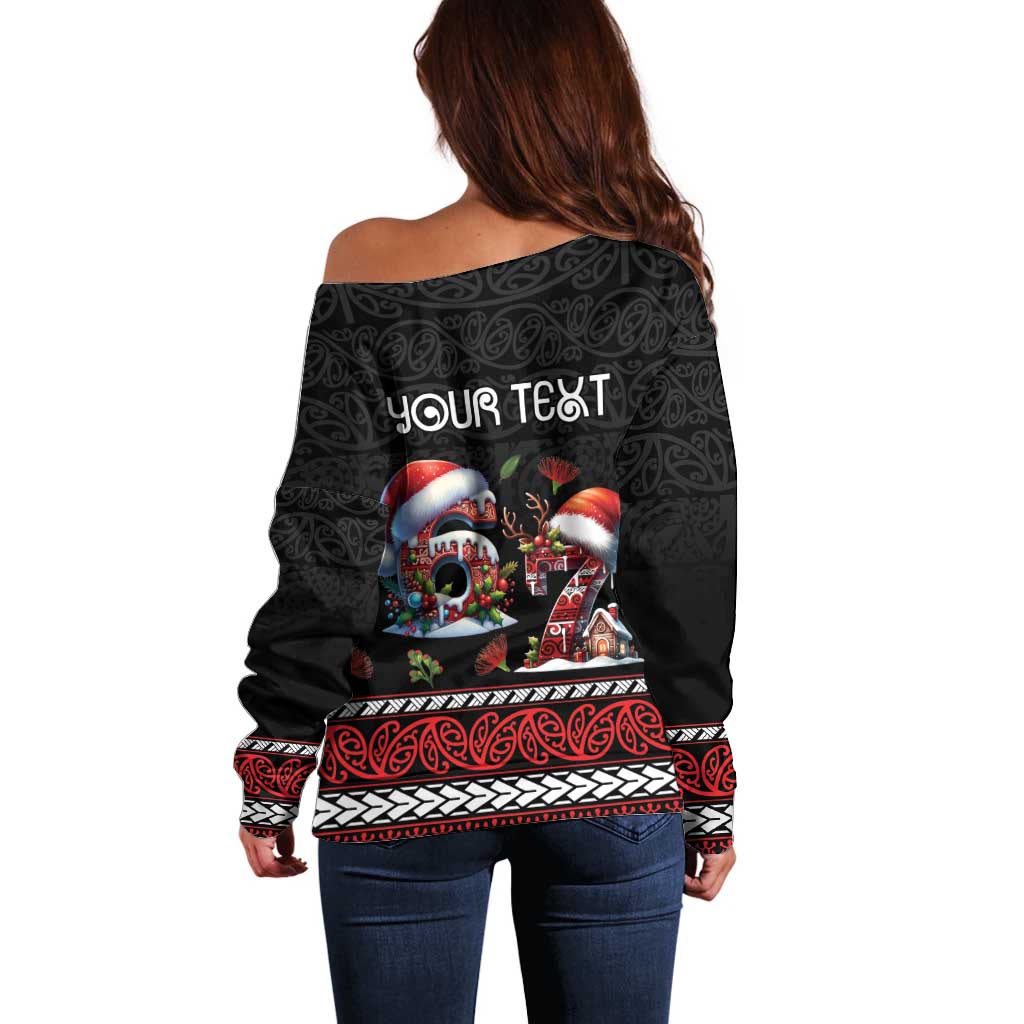 Aotearoa Six Seven Personalized Off Shoulder Sweater New Zealand Funny Christmas LT9 - Polynesian Pride