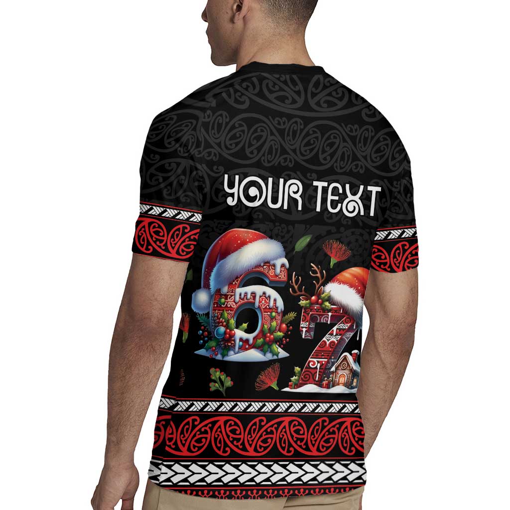 Aotearoa Six Seven Personalized Rugby Jersey New Zealand Funny Christmas - Polynesian Pride