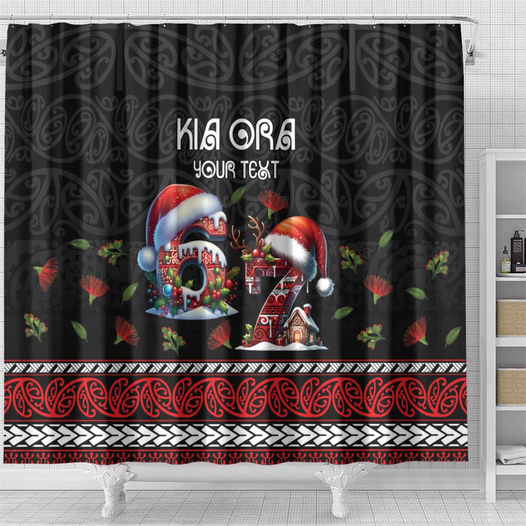 Aotearoa Six Seven Personalized Shower Curtain New Zealand Funny Christmas - Polynesian Pride